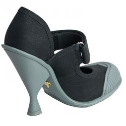 Prada Black Extended Cap-Toe Mary Jane Pumps Size 38