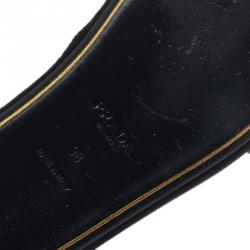 Pre Owned صندل سلايد برادا فور هارودز ستان بني مزين بفيونكة مقاس 38