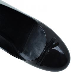 Pre Owned Prada Two Tone Ombre Patent Bow Detail Pumps Size 37