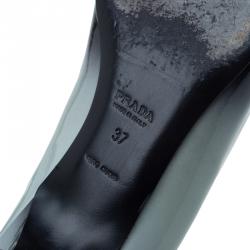 Pre Owned Prada Two Tone Ombre Patent Bow Detail Pumps Size 37