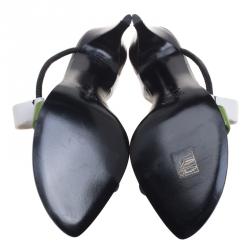 Prada Multicolor Leather Strappy Slides Size 40.5