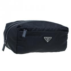 Prada Black Nylon Toiletry Case