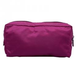 Prada Pink Nylon Vela Cosmetic Pouch