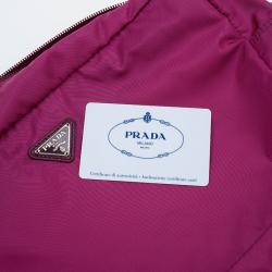 Prada Pink Nylon Vela Cosmetic Pouch