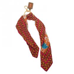 Prada Multicolor Printed Scarf Bag Charm