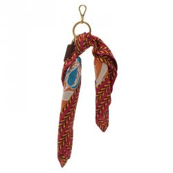 Prada Multicolor Printed Scarf Bag Charm