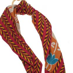 Prada Multicolor Printed Scarf Bag Charm