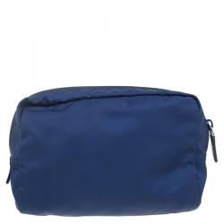 Prada Royal Blue Vela Necessary Beauty Pouch 