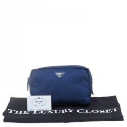 Prada Royal Blue Vela Necessary Beauty Pouch 