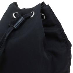 Prada Black Vela Cosmetic Drawstring Bag