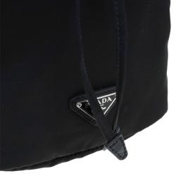 Prada Black Vela Cosmetic Drawstring Bag