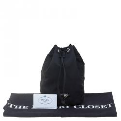 Prada Black Vela Cosmetic Drawstring Bag