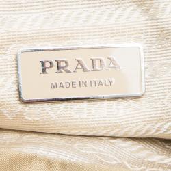 Prada Beige Nylon Drawstring Backpack