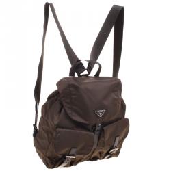 Prada Fatigue Green Nylon Drawstring Backpack