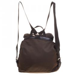 Prada Fatigue Green Nylon Drawstring Backpack