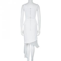 Preen by Thornton Bregazzi White Layered Asymmetric Sleeveless Dress XS