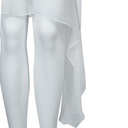 Preen by Thornton Bregazzi White Layered Asymmetric Sleeveless Dress XS