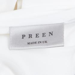 Preen by Thornton Bregazzi White Layered Asymmetric Sleeveless Dress XS