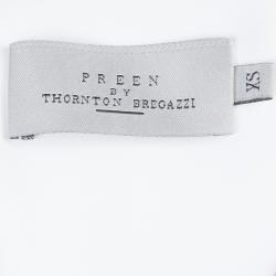 Preen by Thornton Bregazzi White Layered Asymmetric Sleeveless Dress XS