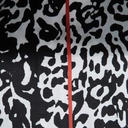 Preen By Thornton Bregazzi Monochrome Silk Leopard Print Top S