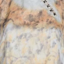 Pre Owned Proenza Schouler Drop Waist Printed Silk Sleeveless Dress M