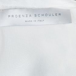 Pre Owned Proenza Schouler Drop Waist Printed Silk Sleeveless Dress M