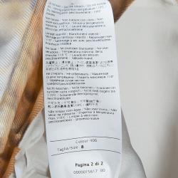 Pre Owned Proenza Schouler Drop Waist Printed Silk Sleeveless Dress M