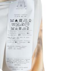 Pre Owned Proenza Schouler Drop Waist Printed Silk Sleeveless Dress M