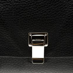 Pre Owned Proenza Schouler Black Leather Courier Satchel