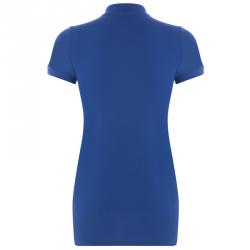 Pre Owned Polo Ralph Lauren Cobalt Blue/Yellow Logo Polo Shirt XS