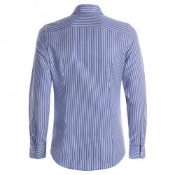Pre Owned Polo Ralph Lauren Blue/White Striped Logo Long Sleeve Shirt M