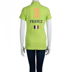 Pre Owned Ralph Lauren Lime Green Polo T-Shirt M