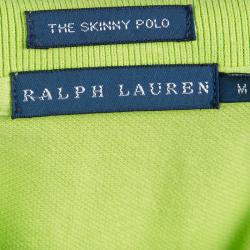 Pre Owned Ralph Lauren Lime Green Polo T-Shirt M