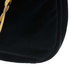 Pre Owned Ralph Lauren Black Velvet Small Hobo