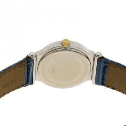 Pre Owned Rama Swiss Blue Mother of Pearl Stainless Steel Women's Wristwatch 24MM