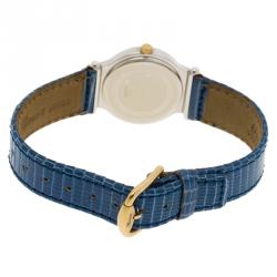 Pre Owned Rama Swiss Blue Mother of Pearl Stainless Steel Women's Wristwatch 24MM