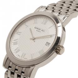 Pre Owned Raymond Weil Silver Stainless Steel Tradition Women's Wristwatch 34MM