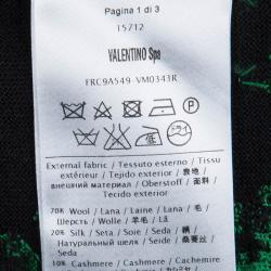 Pre Owned Red Valentino Black Jacquard Knit Lace Trim Sleeveless Dress M