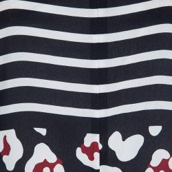 Red Valentino Navy Blue Floral Printed Silk Cross Back Sleeveless Jumpsuit S