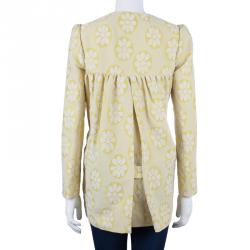 Pre Owned RED Valentino Textured Yellow Pea Coat M