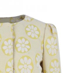 Pre Owned RED Valentino Textured Yellow Pea Coat M