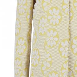 Pre Owned RED Valentino Textured Yellow Pea Coat M