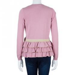 RED Valentino Pink Knit Top And Cardigan Set M