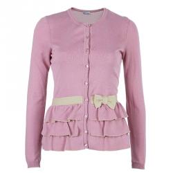 RED Valentino Pink Knit Top And Cardigan Set M