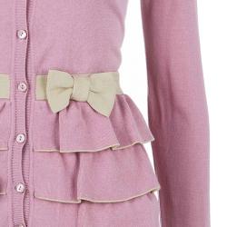 RED Valentino Pink Knit Top And Cardigan Set M