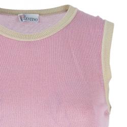 RED Valentino Pink Knit Top And Cardigan Set M
