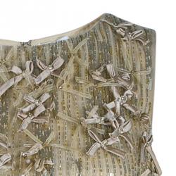 Pre Owned RED Valentino Beige Embellished Sleeveless Dress S