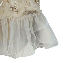 Pre Owned RED Valentino Beige Embellished Sleeveless Dress S