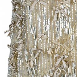 Pre Owned RED Valentino Beige Embellished Sleeveless Dress S