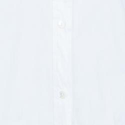 Pre Owned Red Valentino White Ruffle Detail Top L